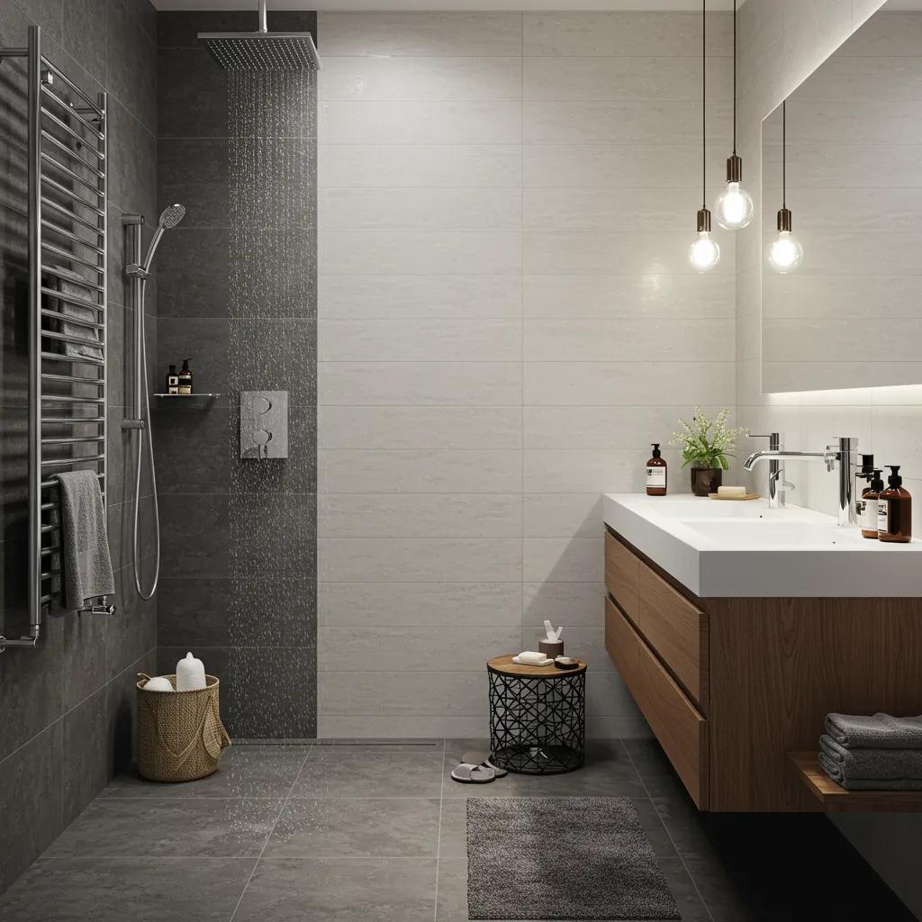 A luxurious bathroom renovation featuring spa-like elements and elegant, modern design